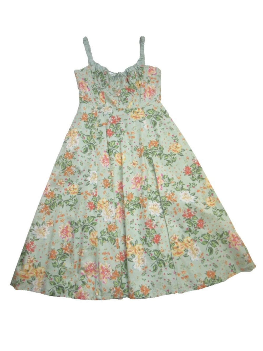 NWT House Of CB Sabrina Midi in Light Jade Green Floral Tank Dress L+ Plus Cup - Picture 4 of 9